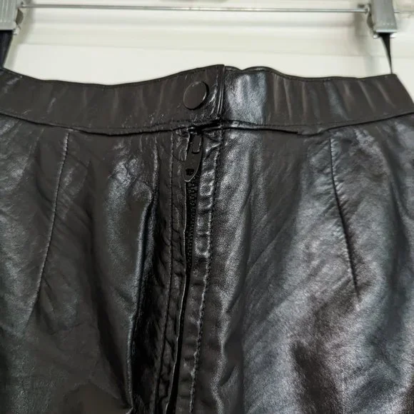 Wilson's Vintage Leather Skirt | Sz 12 | Goth, Grunge, Punk - Picture 2 of 6